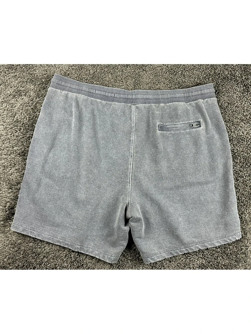 Outerknown Sur Sweatshorts Mens Faded Black Hemp Organic Cotton Blend Shorts XXL
